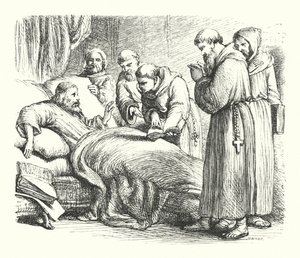 Wycliffe on his death bed by Henry Courtney (after) Selous