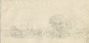 Lichfield - Distant view by Henry Curzon Allport