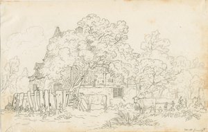 Yoxall - Old Farm House: pencil drawing