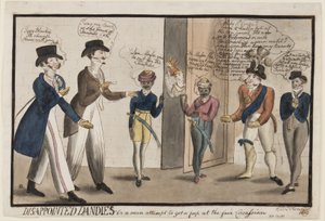 Disappointed Dandies: Or a Vain Attempt to Get a Peep at the Fair Circassian, 1819 by Henry E. O. OConnor