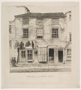 Old House in Rector Street from Scenes of Old New York