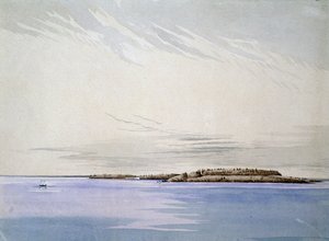 Old Mackinaw, with the French Fort, 1842 by Henry Francis Ainslie