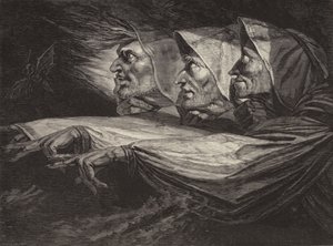 The Witches in Macbeth by Johann Heinrich Füssli