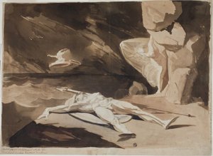 Thetis Mourning the Body of Achilles by Johann Heinrich Füssli