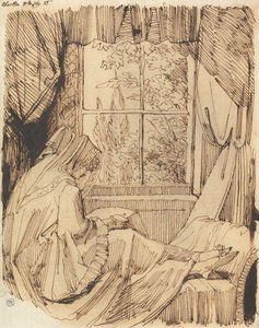 Woman Reading, Seated Before a Window by Johann Heinrich Füssli