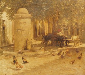 Fountain in a Provencal Village