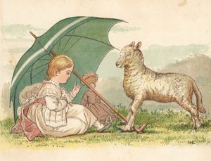 The Princess and the Lamb (color lithograph)