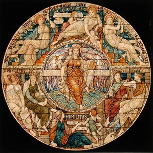 Design for a stained glass window for a theological college in New Jersey, USA