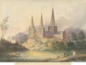 Lichfield Cathedral - West View by Henry James Noyes