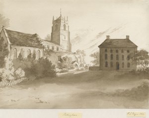 Pattingham Church and Vicarage House by Henry James Noyes