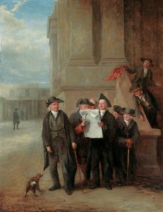 Naval Intelligence: Greenwich Pensioners Reading a Copy of The Times by Henry James Pidding