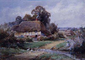 A Hampshire Watersplash by Henry John Sylvester Stannard
