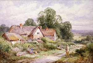 A Sheep Lane near Woburn, Bedfordshire by Henry John Sylvester Stannard