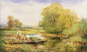 Ferry on the Avon by Henry John Sylvester Stannard