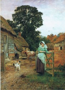 At the Farm Gate by Henry John Yeend King
