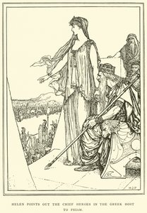 Helen Points Out the Chief Heroes in the Greek Host to Priam by Henry Justice Ford