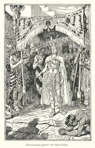 Montezuma greets the Spaniards by Henry Justice Ford