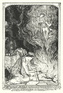 Queen Althea Watches the Burning Log While Meleager is Dying Outside by Henry Justice Ford