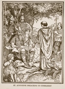 St. Augustine Preaching to Ethelbert, illustration from 