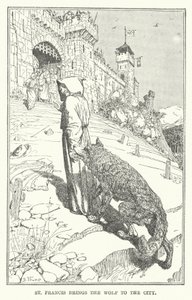 St Francis brings the wolf to the city by Henry Justice Ford
