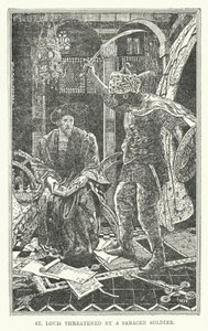 St Louis threatened by a Saracen soldier by Henry Justice Ford