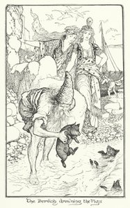 The Dervish Drowning the Pigs by Henry Justice Ford