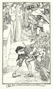 The Gardener Gets the Apple (engraving) by Henry Justice Ford