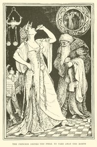 The Princess Drinks the Phial to Take Away the Horns by Henry Justice Ford