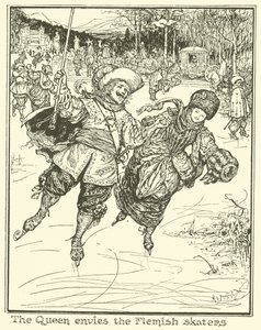 The Queen Envies the Flemish Skaters by Henry Justice Ford