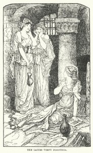 The ladies tempt Dorothea by Henry Justice Ford