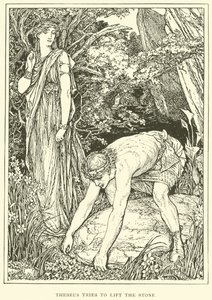 Theseus Tries to Lift the Stone by Henry Justice Ford