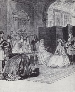 Bishop Burnet announcing the accession of Queen Anne by Henry Marriott (after) Paget