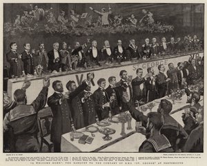 A Welcome Home, the Banquet to the Company of HMS St George at Portsmouth
