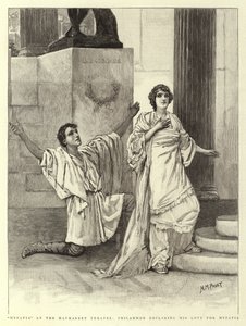 Hypatia at the Haymarket Theatre, Philammon declaring his Love for Hypatia