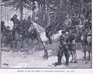 Meeting of Lee and Grant at Appomattox Court House 1865 AD by Henry Marriott Paget