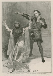 Mr and Mrs Beerbohm Tree in Hamlet at the Haymarket Theatre by Henry Marriott Paget