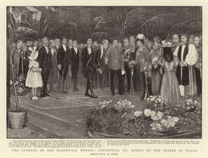The Opening of the Blackwall Tunnel, presenting Mr Binnie to the Prince of Wales by Henry Marriott Paget