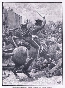 The Peterloo Massacre: Hussars charging the people AD 1819 by Henry Marriott Paget