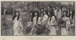 The Gathering of the Mistletoe by Henry Meynell Rheam