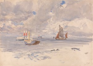 Porpoises, July 7, 1883 by Henry Moore