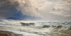 Rough Weather On The Coast, Cumberland by Henry Moore