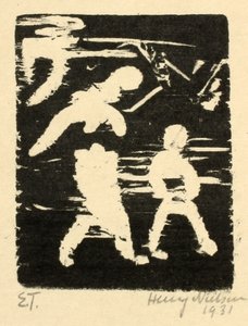 Walking Woman and Child by Henry Nielsen