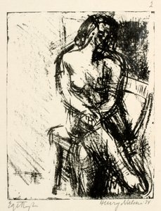 Seated Female Model by Henry Nielsen