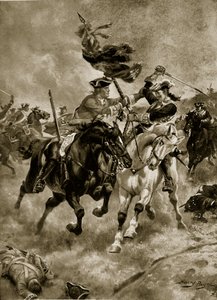 The Battle of Blenheim: The cavalry in action, illustration from 