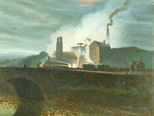 Moonlit Landscape, Possibly of the Nantyglo Ironworks, Monmouthshire