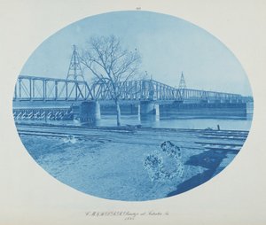 C.M. & St. P. RR Bridge at Sabula, Ia. by Henry Peter Bosse