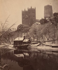 Durham Cathedral in Winter, c. 1857 by Henry Reverend Holden