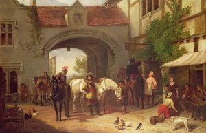 Scene Outside an Inn in Holland by Henry Richard Graves