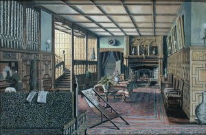 The Interior of Hall Place, Leigh, near Tonbridge by Henry Robert Robertson