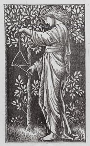 Woman Playing a Triangle